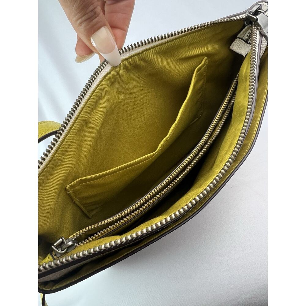 COACH F28382 East West Pop Crossbody Bag Chalk White Lime Olive Green Pouch - Picture 5 of 16